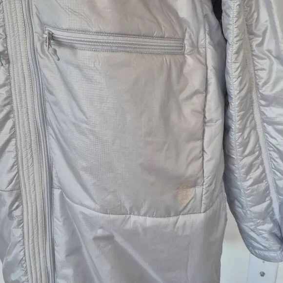 Free People  Light As A Feather Light Blue Quilted Jacket Size L - Picture 4 of 12